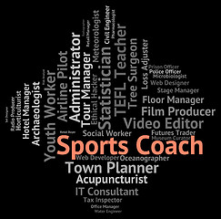 Image showing Sports Coach Represents Physical Activity And Education