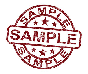 Image showing Sample Stamp Shows Example Symbol Or Taste