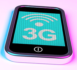 Image showing 3g Internet Connected On A Mobile Phone