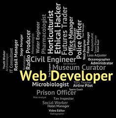 Image showing Web Developer Indicates Net Employment And Occupation