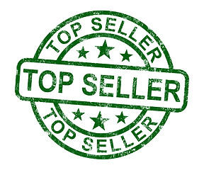 Image showing Top Seller Stamp Shows Best Services Or Products