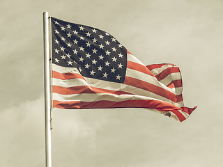 Image showing Vintage looking USA flag
