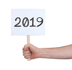 Image showing Sign with a number - The year 2019