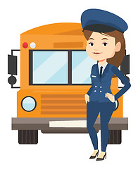 Image showing School bus driver vector illustration.