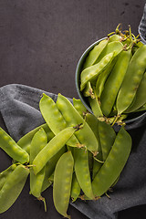 Image showing Green Sugar Snap Peas