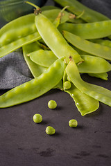 Image showing Green Sugar Snap Peas