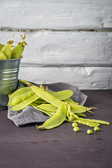 Image showing Green Sugar Snap Peas