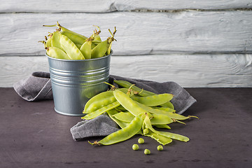 Image showing Green Sugar Snap Peas