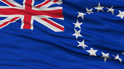 Image showing Closeup Cook Islands Flag