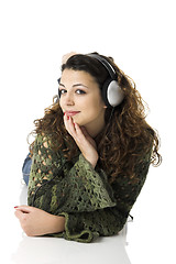 Image showing Listening music