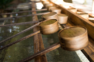 Image showing Japanese ladle in Japanese Temple