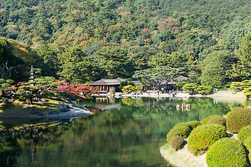 Image showing Japanese Kokoen Garden in Himeji