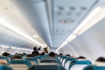 Image showing Airplane interior 