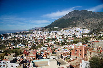 Image showing Chefchaouen, the blue city in the Morocco.