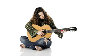 Image showing Playing guitar