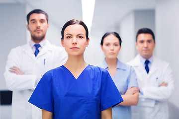 Image showing group of medics or doctors at hospital