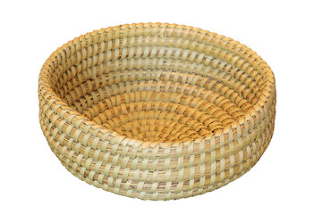 Image showing trellis round basket on white background