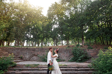 Image showing Wedding decoration in the garden.