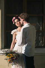 Image showing Wedding decoration in the garden.