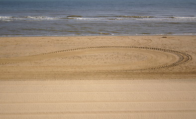 Image showing tracks in the sand