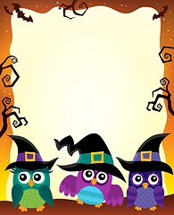 Image showing Halloween image with owls theme 1