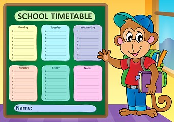 Image showing Weekly school timetable subject 9