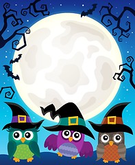 Image showing Halloween image with owls theme 4