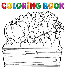 Image showing Coloring book farm products theme 1