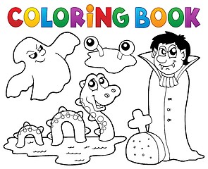Image showing Coloring book monster theme 4