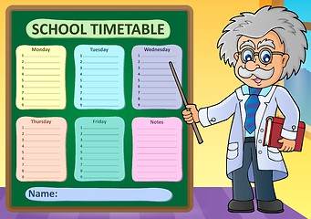 Image showing Weekly school timetable design 1