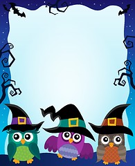 Image showing Halloween image with owls theme 2