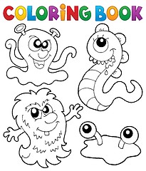 Image showing Coloring book monster theme 3