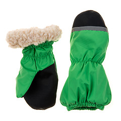 Image showing Children\'s autumn-winter mittens