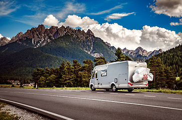 Image showing Family vacation travel, holiday trip in motorhome