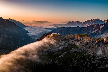 Image showing National Nature Park Tre Cime In the Dolomites Alps. Beautiful n