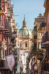 Image showing View at the church of San Matteo located in heart of Palermo, Italy.