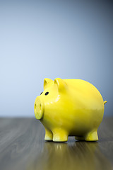 Image showing yellow piggy bank background