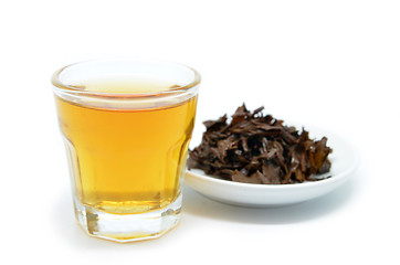 Image showing Tea in a glass cup