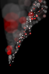 Image showing a red colored bokeh background