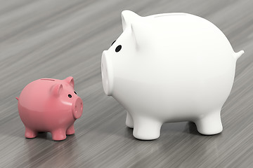 Image showing two piggy banks