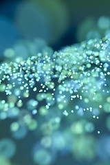 Image showing a green and blue colored bokeh background