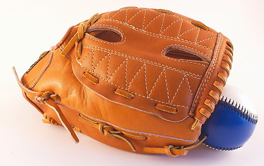 Image showing baseball glove and ball