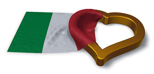 Image showing italian flag and heart symbol - 3d rendering