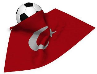 Image showing soccer ball and flag of turkey - 3d rendering