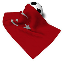 Image showing soccer ball and flag of turkey - 3d rendering