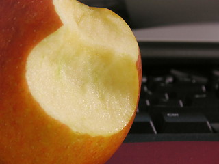Image showing bite taken out of an apple