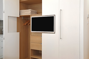 Image showing TV and Wardrobe