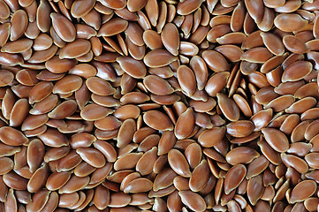 Image showing Flax seeds background