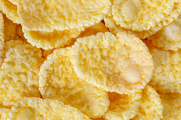 Image showing Cornflakes macro closeup