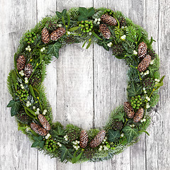 Image showing Winter Greenery Wreath